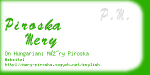 piroska mery business card